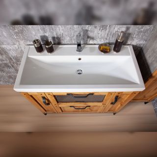 Тумба под раковину Бриклаер Лофт 4627125413377 100 см метрополитен грей