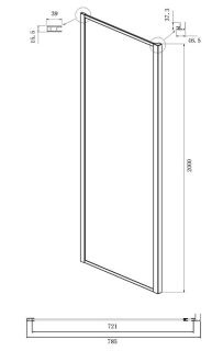 Душевой уголок Ambassador Forsa 17021117AX-80AX 110x80см хром/прозрачное