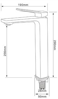 Смеситель для раковины Comforty чёрный матовый FC071B-CMT