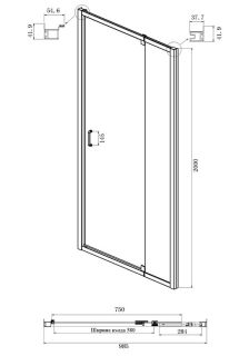 Душевой уголок Ambassador Elysium 111021104KX-100KX 100x100см хром/прозрачное