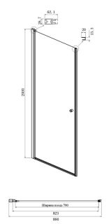 Душевая дверь Ambassador Elysium 111011110CX 90см хром/прозрачное