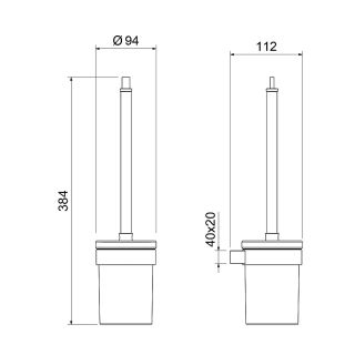 Ёршик для туалета Timo Luiro 18561/00 хром