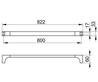 Держатель для полотенца Keuco Edition  11101050800 никель шлифованный