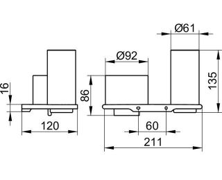 Держатель со стаканом и дозатором для жидкого мыла Keuco Edition 11553139000 хром