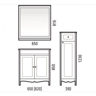 Тумба под раковину Corozo Блюз 65см белый SD-00000030