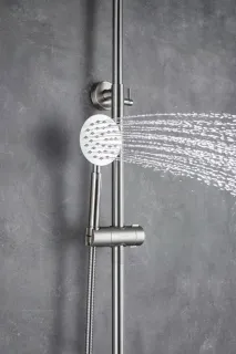 Душевая стойка Vexorus Classic S8021.SS полированная сталь