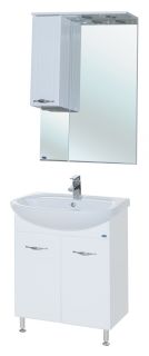 Зеркало-шкаф с подсветкой Bellezza Стелла 65см правый белый 00000002262