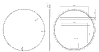 Зеркало с подсветкой Armadi Art 545-120-CR 120 см сенсорный выключатель антизапотевание хром