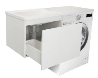 Подвесная тумба под раковину Эстет Dallas Luxe ФР-00002312 Л/П 100см один ящик белый