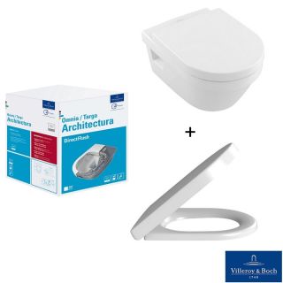 Унитаз подвесной Villeroy  Boch Omnia Architectura 5684HR01 alpin, безободковый c крышкой