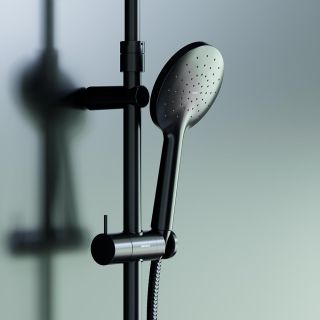 Душевая стойка с термостатом Damixa Option чёрный матовый DX218091300