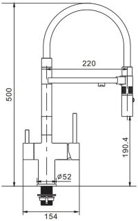 Смеситель для кухни Rose R958 хром