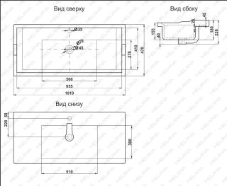 Раковина Melana F100-805 101см белый