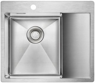 Мойка кухонная Paulmark Alster PM825951-BSL левая брашированная нержавеющая сталь