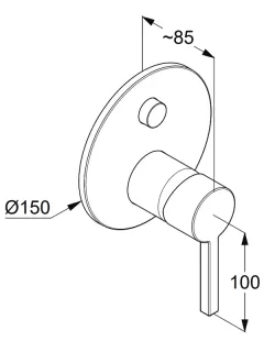 Смеситель для ванны и душа Kludi Nova Fonte Puristic 20759N015 брашированное золото