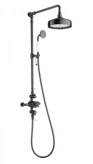 Душевая стойка Wonzon & Woghand Retro WW-B3041-BGG с термостатом тёмный графит