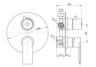 Смеситель для душа Rav Slezak Nil NL187.3 хром