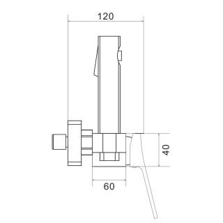 Гигиенический душ со смесителем Shevanik S6105T-1 оружейная сталь