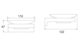 Мыльница Rose RG1803 хром