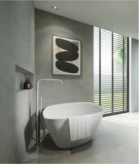 Ванна из искусственного камня Riho Bilo B128001105 165x77см белый