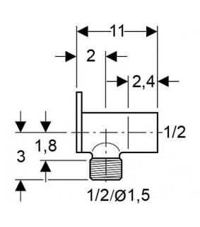 Установочный угольник Geberit Mepla 611.297.00.1