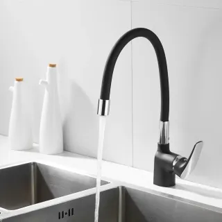 Смеситель для кухни Shevanik S443-3 чёрный