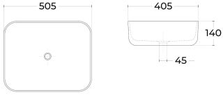 Раковина Sintesi SIN-LVB-APP-403 50см белый