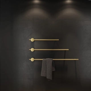 Электрический полотенцесушитель Broner Bruno BR.007.100.0000.MG 100 см с кнопкой золото матовое