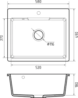 Мойка кухонная GranFest URBAN 658 серый