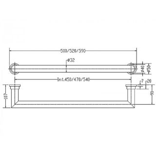 Полотенцесушитель электрический Margaroli Sereno 621/S/520 Brushed Nickel BN 52 см брашированный никель