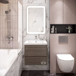 Зеркало с подсветкой Art&Max Latina 55x80см AM-Lat-550-800-DS-F