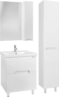 Пенал с бельевой корзиной Bellezza Андрэа 35см правый белый 00000007239