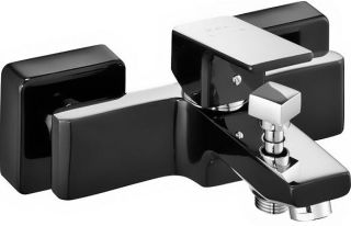 Смеситель для ванны E.C.A. Tiera 103502469EX чёрный/хром