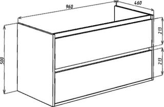 Тумба под раковину Bellezza Лоренцо 100см серебро 00000007032