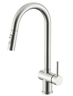 Смеситель для кухни Splenka S204.49.05 с выдвижным изливом сатин