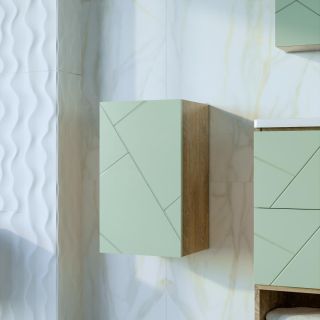 Шкаф навесной Бриклаер Кристалл 4627125416965 35 см фисташковый