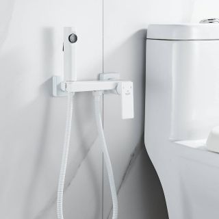 Гигиенический душ со смесителем Rose R1805C-1 белый