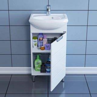 Шкаф-зеркало с подсветкой Onika Элита 206020 правый 60см белый