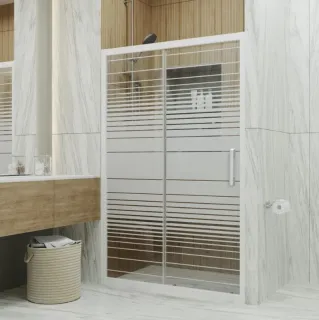 Душевая дверь Triton Слайд Щ0000038519 100 см профиль белый стекло прозрачное с узором