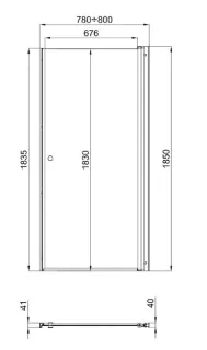 Душевая дверь Triton Уно Щ0000036857 80 см профиль хром стекло прозрачное