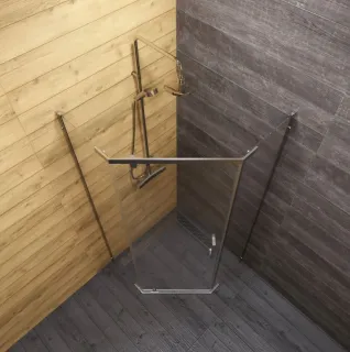 Душевой уголок Triton Дека Щ0000053608 90x90 см профиль хром стекло прозрачное