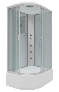 Душевая кабина Niagara NG-2310-14RG с гидромассажем 120x80см серебро/матовое