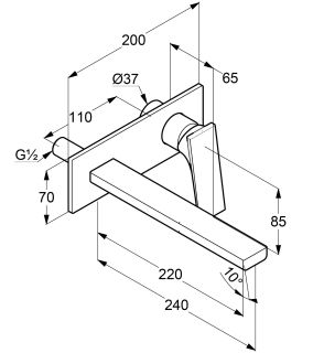 Смеситель для раковины Kludi Decus 542450575 хром