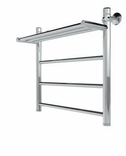 Полотенцесушитель водяной Indigo Line  LLSHW50-40P с полкой 50x40 см хром