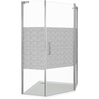 Душевой уголок Good Door Fantasy PNT -90-F-CH стекло прозрачное с зеркальным рисунком Фэнтази