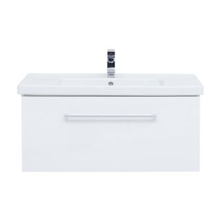 Тумба подвесная Dreja.Rus BIG INN 100 под умывальник Гармония 100, белый глянец