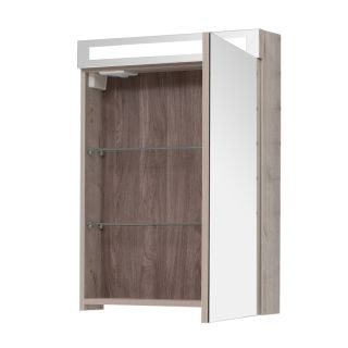 Зеркальный шкаф Dreja.Rus MAX 60 с LED-освещением, дуб кантри