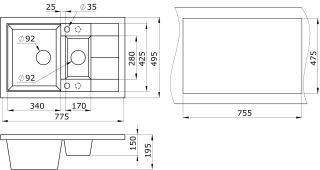 Мойка кухонная Granula GR-7802 шварц