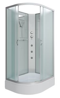 Душевая кабина Niagara NG-33294-14RBKG с гидромассажем 120x90см серебро/матовое