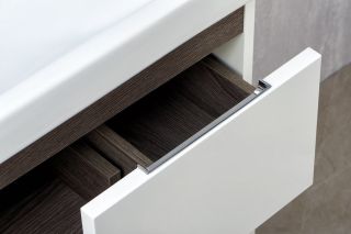 Тумба под раковину Акватон Рене 60см белый/грецкий орех 1A258501NRC80